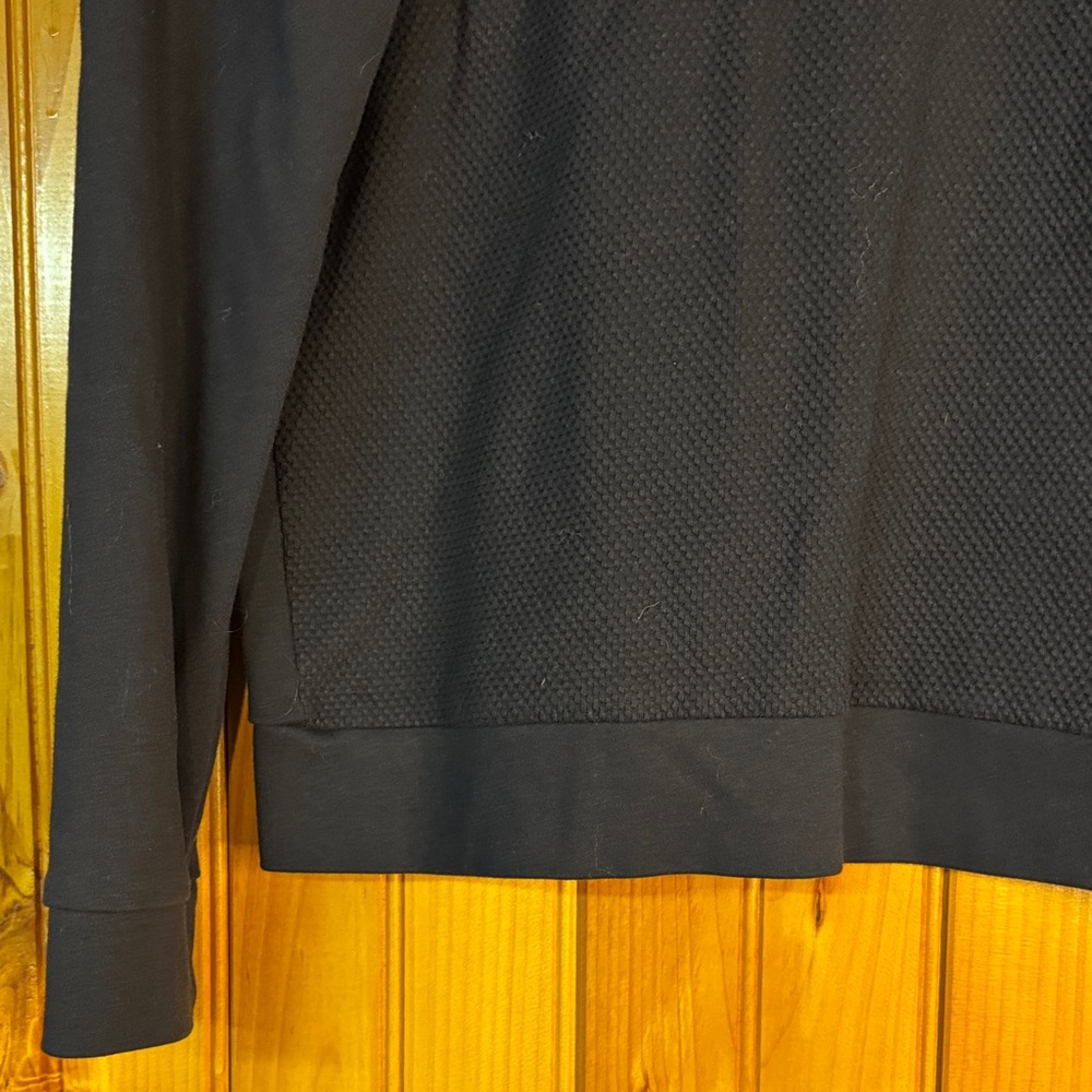 BOSS Men’s Navy Quarter-Zip Textured Sweater - Picture 6 of 12